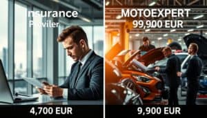 Ubezpieczyciel 4 700 EUR, a rzeczoznawca MOTOEXPERT 9 900 EUR
