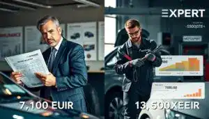 Ubezpieczyciel 7 100 EUR, a rzeczoznawca MOTOEXPERT 13 500 EUR