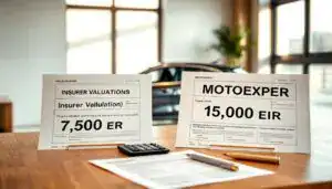Ubezpieczyciel 7 500 EUR, a rzeczoznawca MOTOEXPERT 15 000 EUR